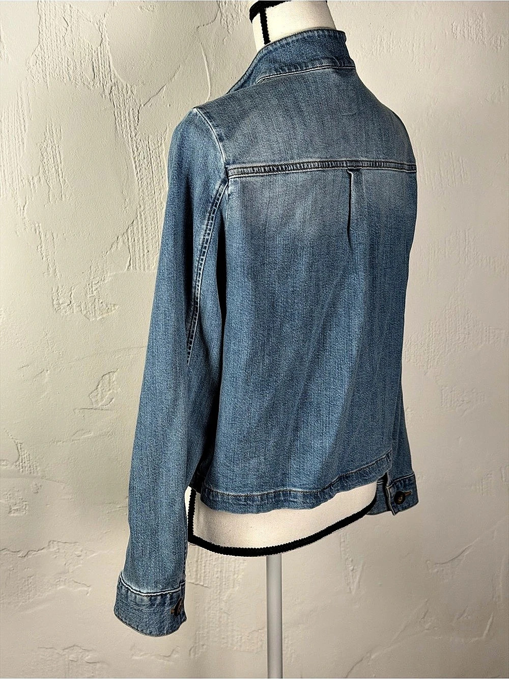J. Jill Light Blue Denim Oversized Boxy Jacket Size XS Like New - Picture 6 of 15